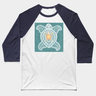 Hibiscus Turtle Baseball T-Shirt